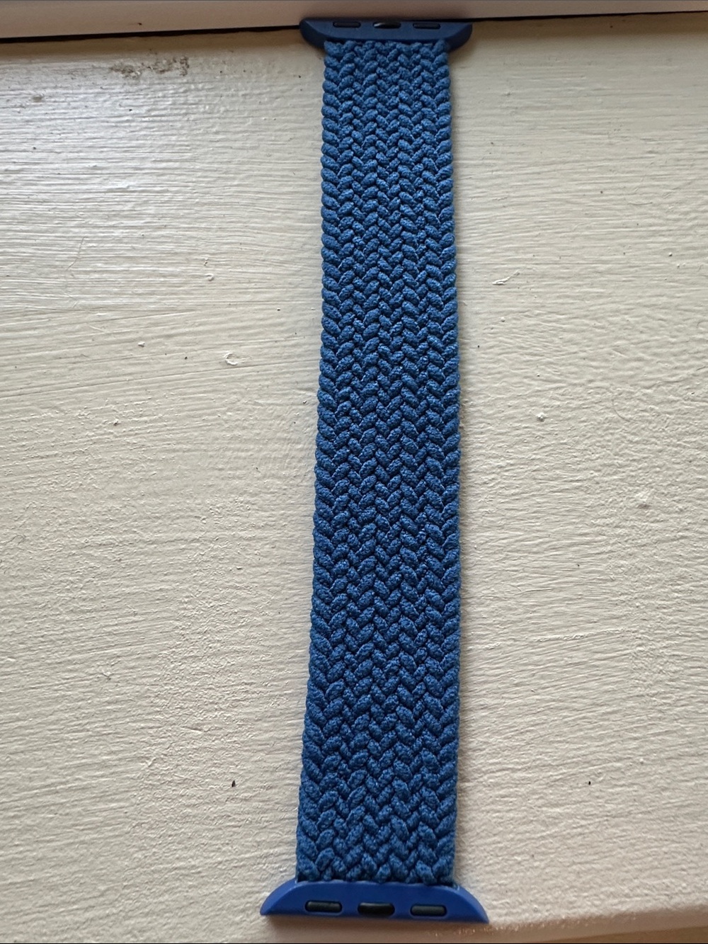 Braided Blue Women's Watch Band - Stretch Nylon Strap